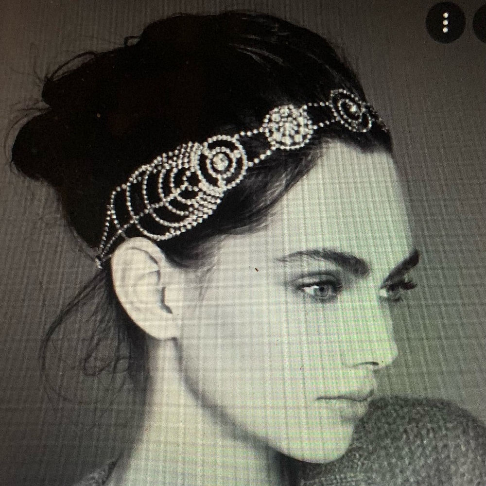 Jennifer Behr Cosmos Bandeaux Swarovski headpiece